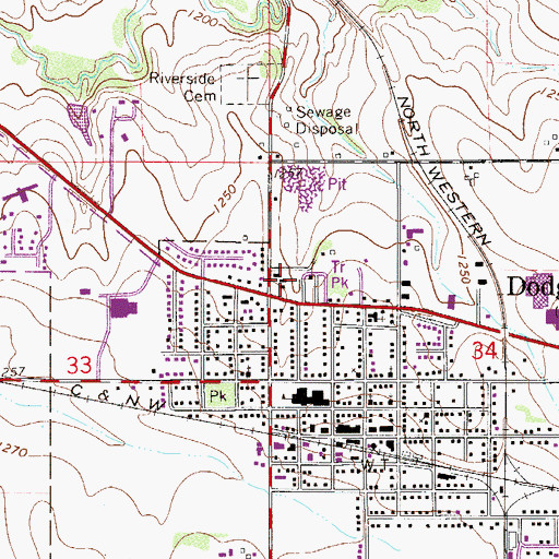 Topographic Map of Valley View Park, MN