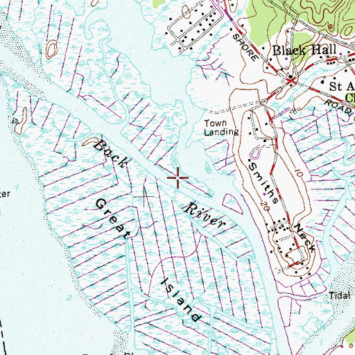 Topographic Map of Back River, CT