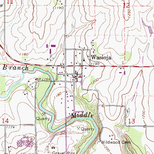 Topographic Map of Wasioja Seminary Historical Marker, MN