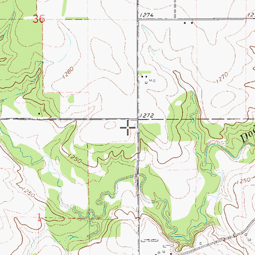 Topographic Map of Ashland-Ripley Cemetery, MN
