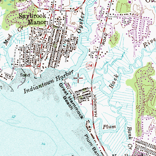 Topographic Map of Back River, CT