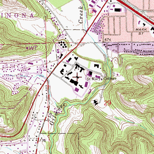 Topographic Map of Fitzgerald Library, MN