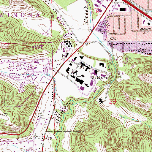 Topographic Map of Student Center Plaza, MN