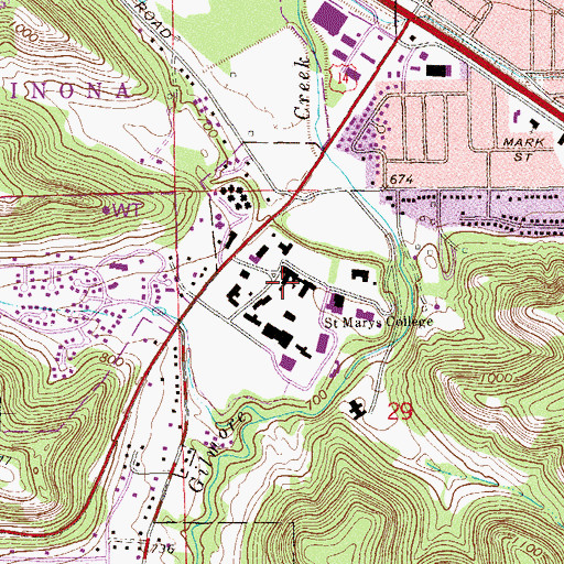 Topographic Map of The Hendrickson Center, MN