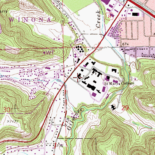 Topographic Map of Immaculate Heart of Mary Seminary Convent, MN