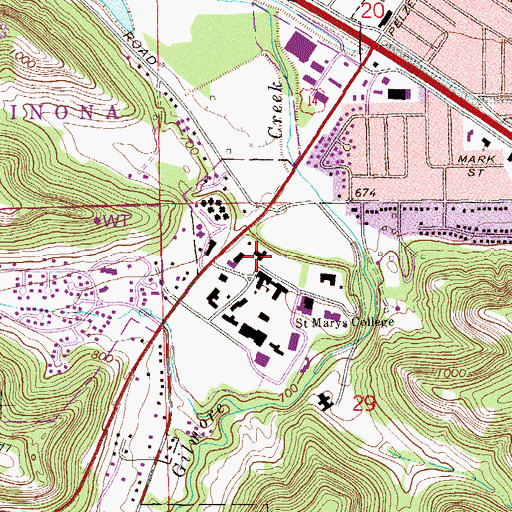 Topographic Map of La Salle Hall, MN