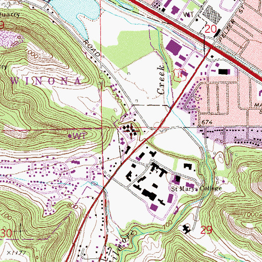 Topographic Map of Ek Family Village, MN