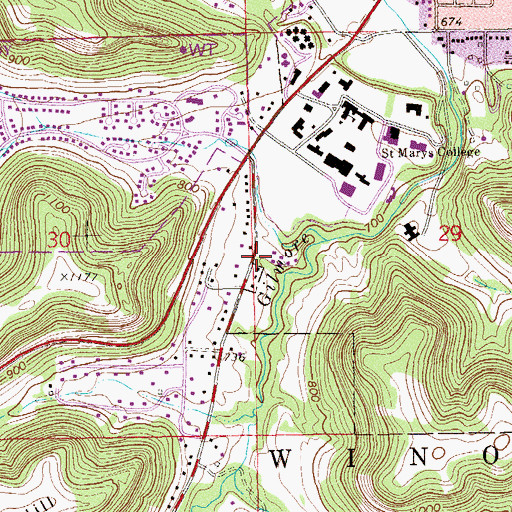 Topographic Map of New Village, MN