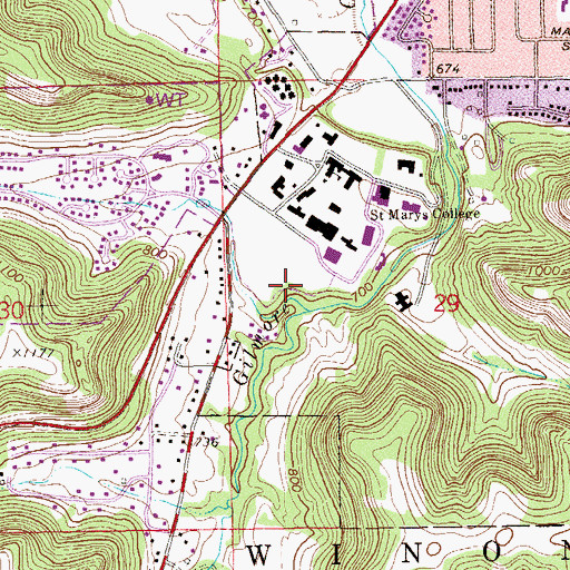 Topographic Map of Max Molock Baseball Field, MN