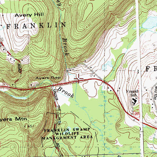 Topographic Map of Bailey Brook, CT