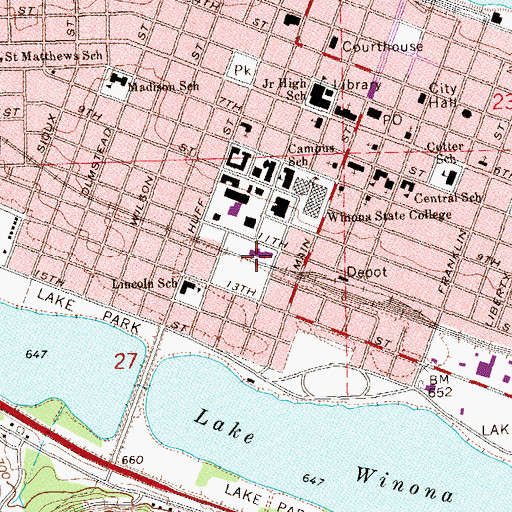 Topographic Map of Heating Plant, MN