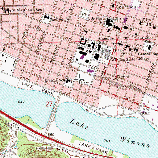 Topographic Map of Loughrey Field, MN