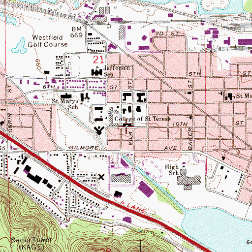 Topographic Map of Valencia Arts Center, MN