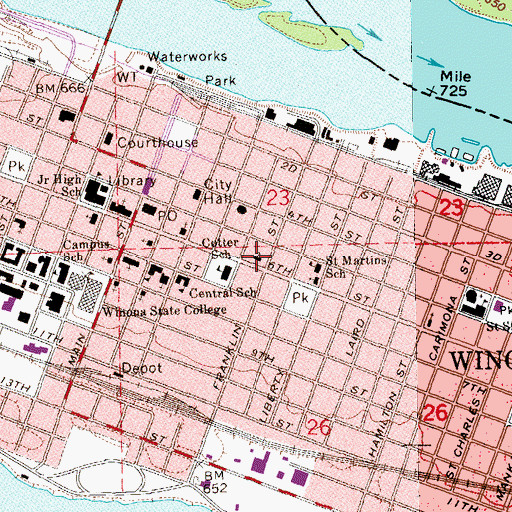 Topographic Map of Grace Presbyterian Church, MN
