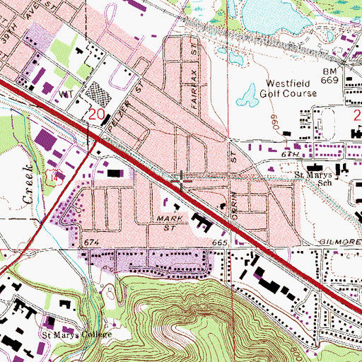 Topographic Map of Faith Assembly of God Church, MN