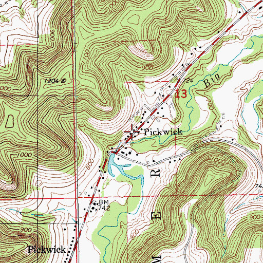 Topographic Map of Saint Luke Lutheran Church, MN