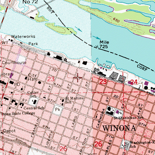 Topographic Map of Polish Cultural Institute, MN