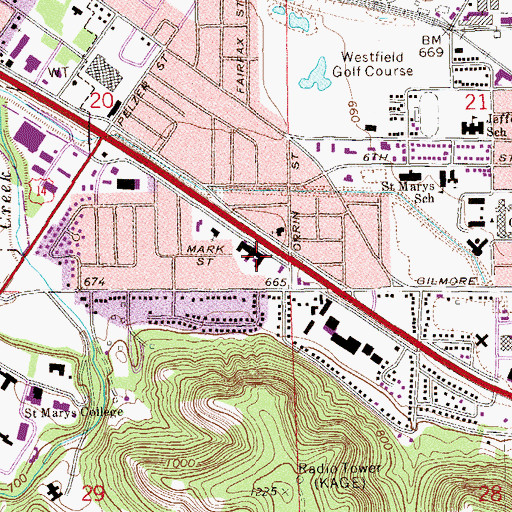 Topographic Map of Sauer Memorial Home, MN