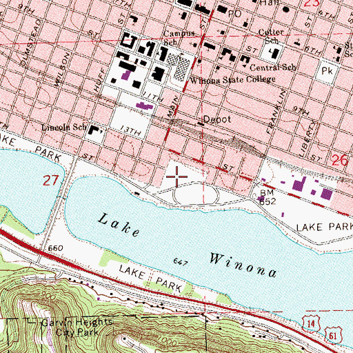 Topographic Map of Veterans Memorial Park, MN
