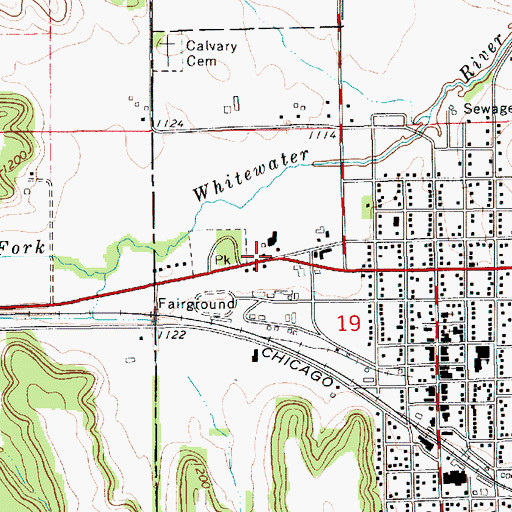 Topographic Map of Saint Charles Bible Church, MN