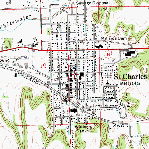 Topographic Map of Olmsted Medical Group Center, MN