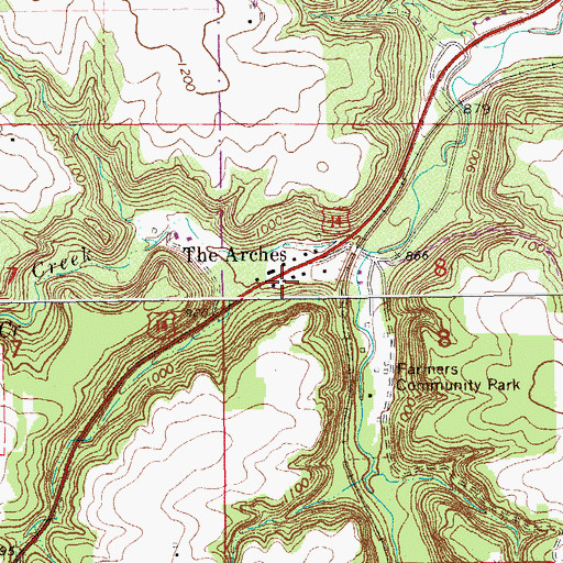 Topographic Map of Arches Museum, MN