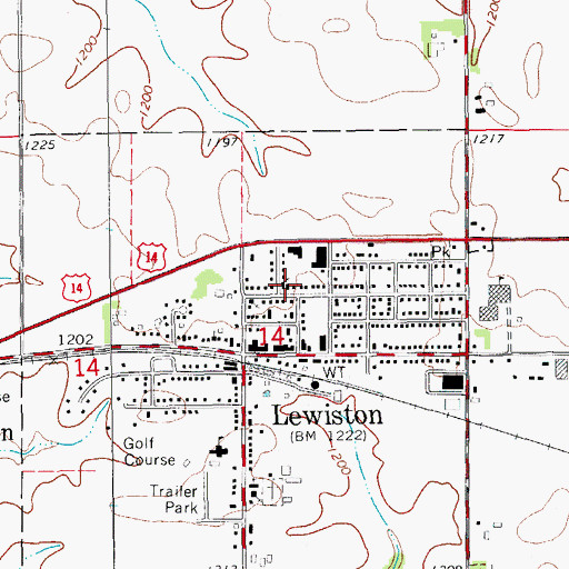 Topographic Map of Saint John's Lutheran School, MN