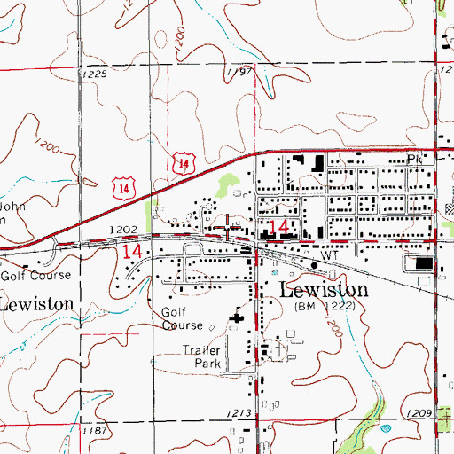 Topographic Map of Presbyterian Church, MN
