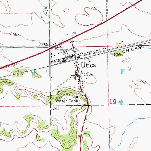 Topographic Map of Heartland Community Church, MN