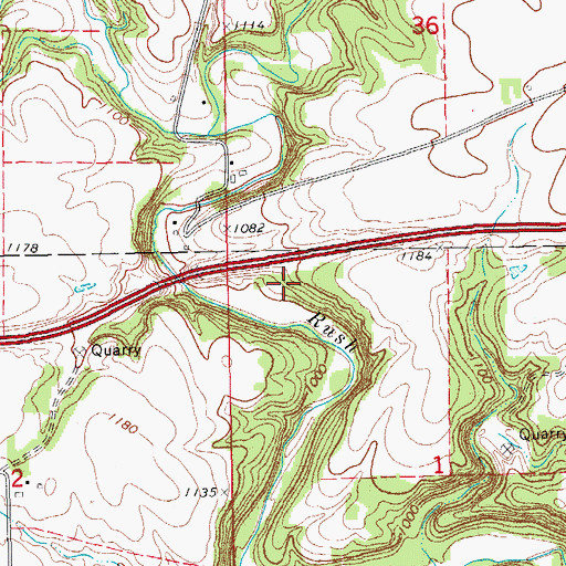 Topographic Map of Geology of Southeastern Minnesota Historical Marker, MN
