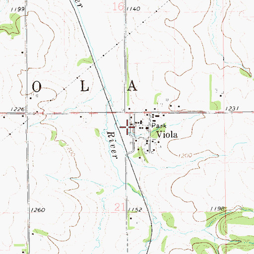 Topographic Map of Viola (historical), MN