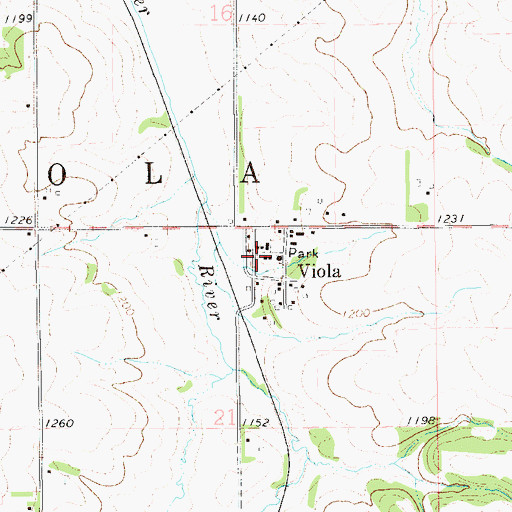 Topographic Map of Viola Post Office, MN