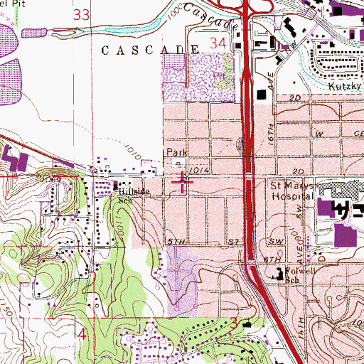 Topographic Map of New River Fellowship, MN