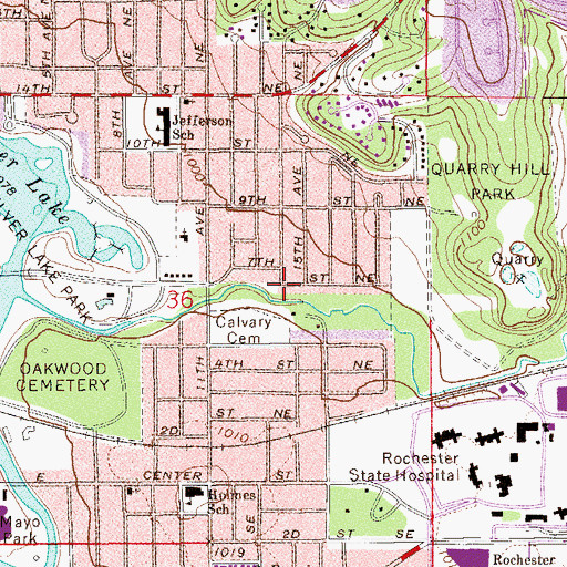 Topographic Map of Healing Spirit Metropolitan Church, MN