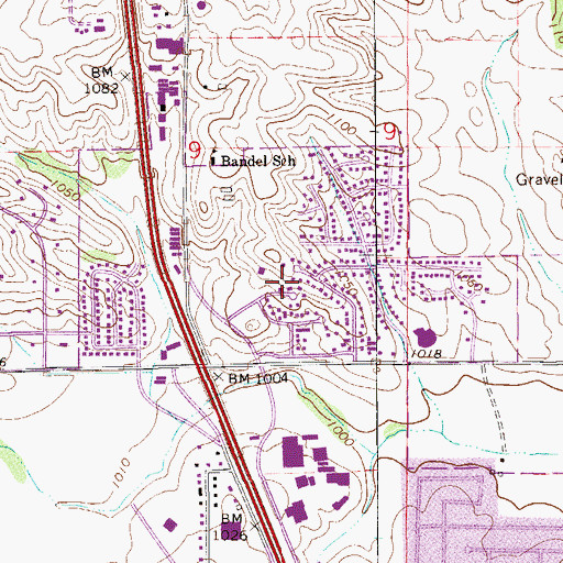Topographic Map of Hosanna Lutheran Church, MN