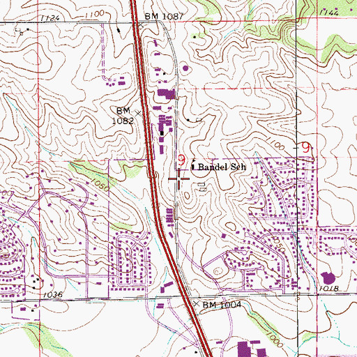 Topographic Map of Harvest Hill Baptist Church, MN