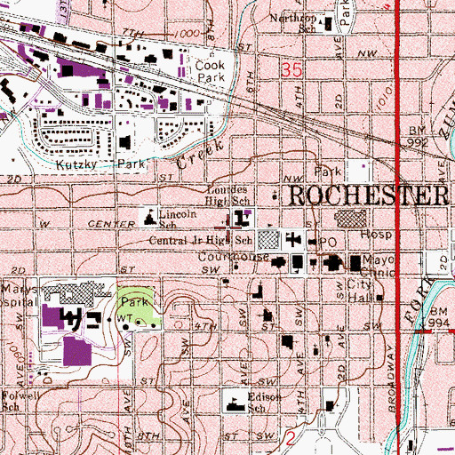 Topographic Map of Saint Anargyroi Greek Church, MN