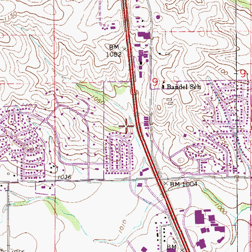 Topographic Map of Calvary Baptist Church, MN