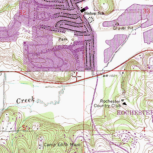 Topographic Map of People of Hope Lutheran Church, MN