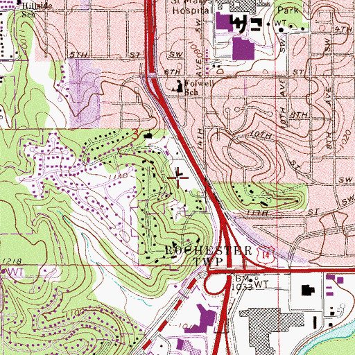 Topographic Map of Kingdom Hall of Jehovahs Witnesses, MN