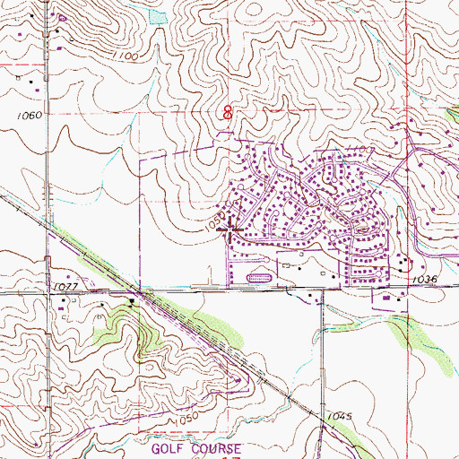 Topographic Map of Crosswinds Church, MN