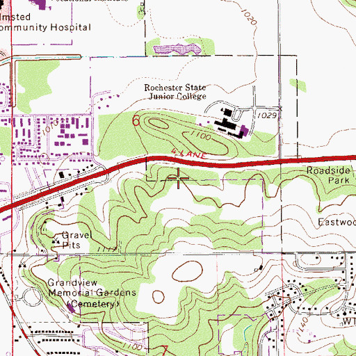 Topographic Map of Faith Family Church, MN