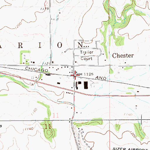 Topographic Map of Chester, MN