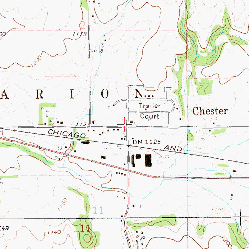 Topographic Map of Chester Post Office (historical), MN