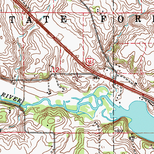 Topographic Map of Wazionja Campground, MN