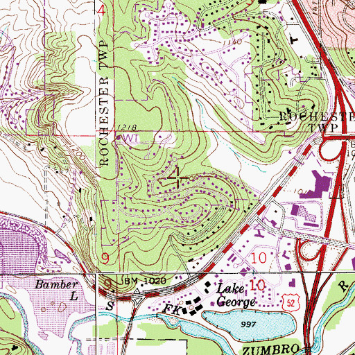 Topographic Map of Baihly Meadows Park, MN