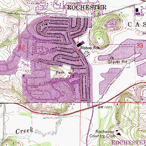 Topographic Map of Judd Park, MN