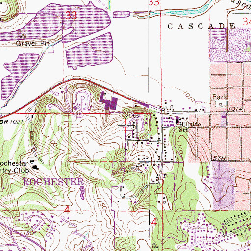 Topographic Map of Eagle Ridge Park, MN