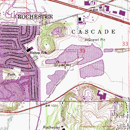 Topographic Map of Mohn Park, MN