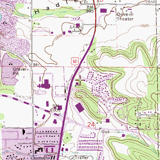 Topographic Map of Viking Hills Park, MN